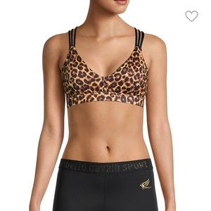 Cheetah-Print Multi-Strap Sports Bra